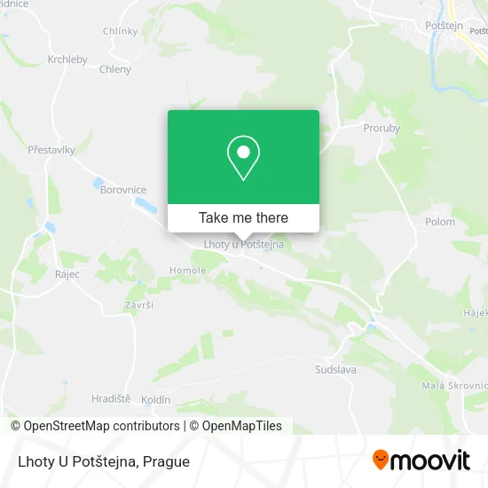 Карта Lhoty U Potštejna