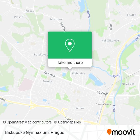 Biskupské Gymnázium map