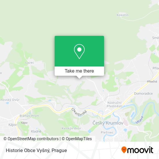Historie Obce Vyšný map