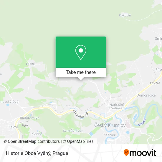 Карта Historie Obce Vyšný