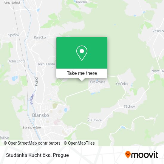 Studánka Kuchtička map
