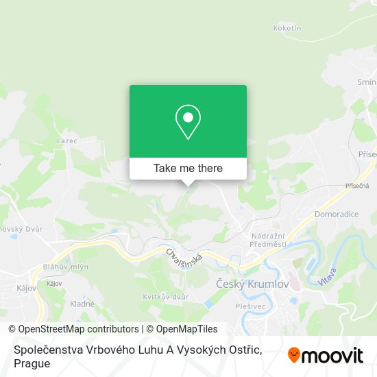 Společenstva Vrbového Luhu A Vysokých Ostřic map