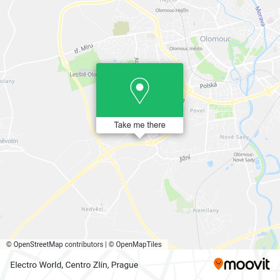 Electro World, Centro Zlín map