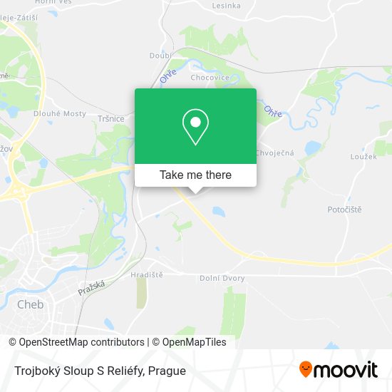 Trojboký Sloup S Reliéfy map