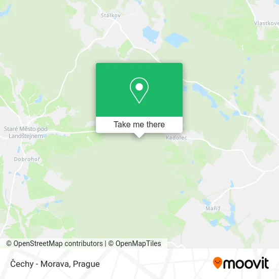 Карта Čechy - Morava