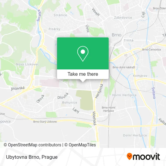Карта Ubytovna Brno