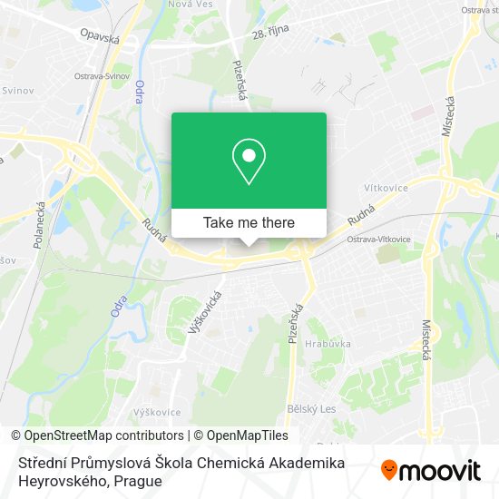Střední Průmyslová Škola Chemická Akademika Heyrovského map