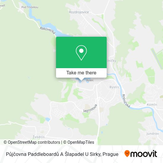 Půjčovna Paddleboardů A Šlapadel U Sirky map