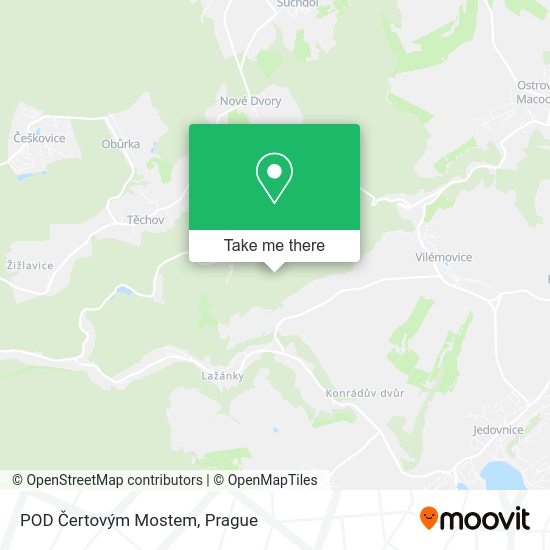 POD Čertovým Mostem map