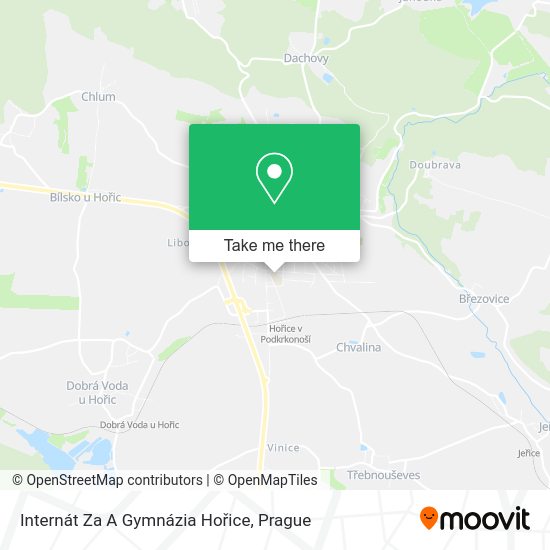 Internát Za A Gymnázia Hořice map