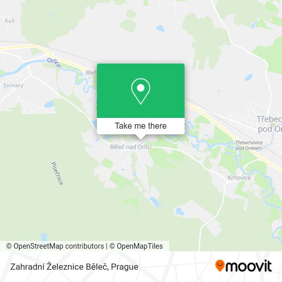 Zahradní Železnice Běleč map