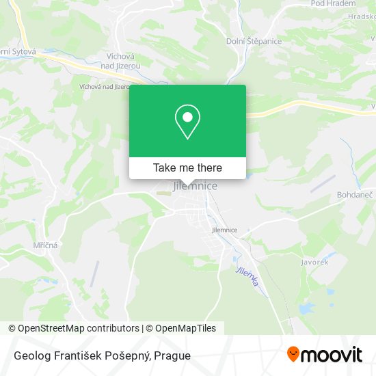 Geolog František Pošepný map