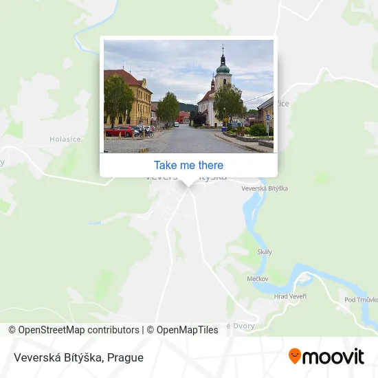 Карта Veverská Bítýška