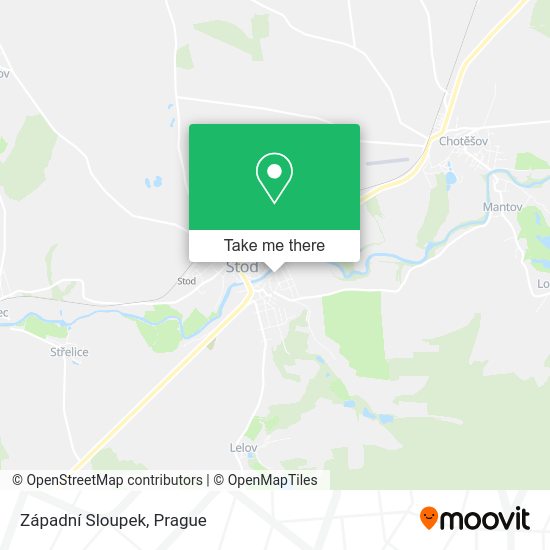 Západní Sloupek map