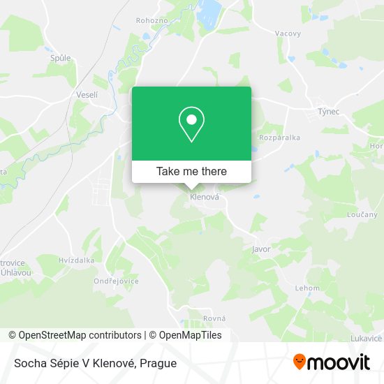 Socha Sépie V Klenové map