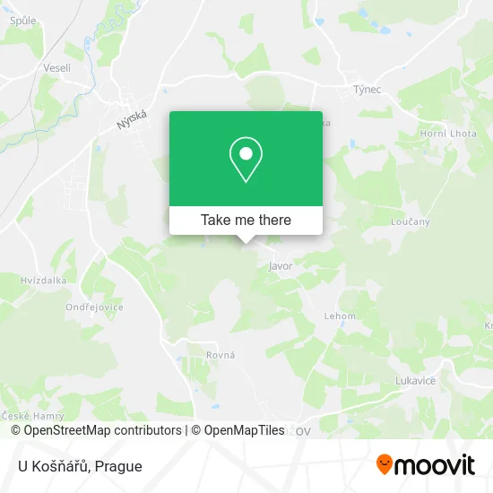 Карта U Košňářů