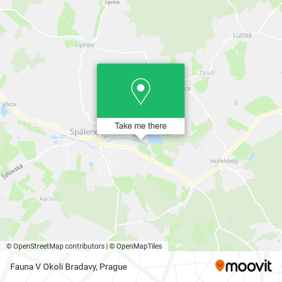 Fauna V Okolí Bradavy map