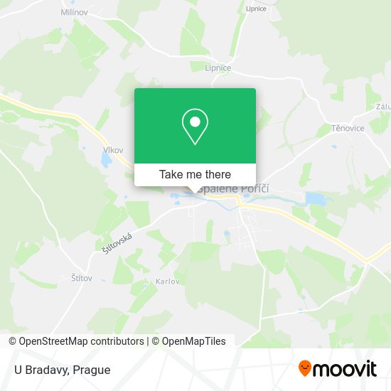 U Bradavy map