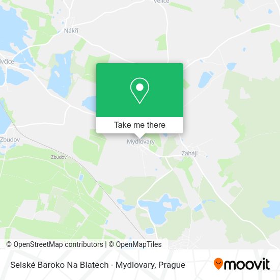 Selské Baroko Na Blatech - Mydlovary map