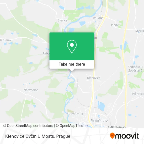 Карта Klenovice Ovčín U Mostu