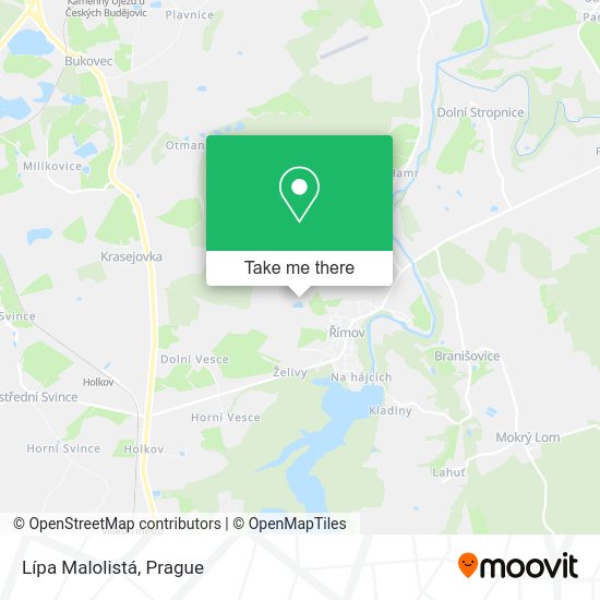 Lípa Malolistá map