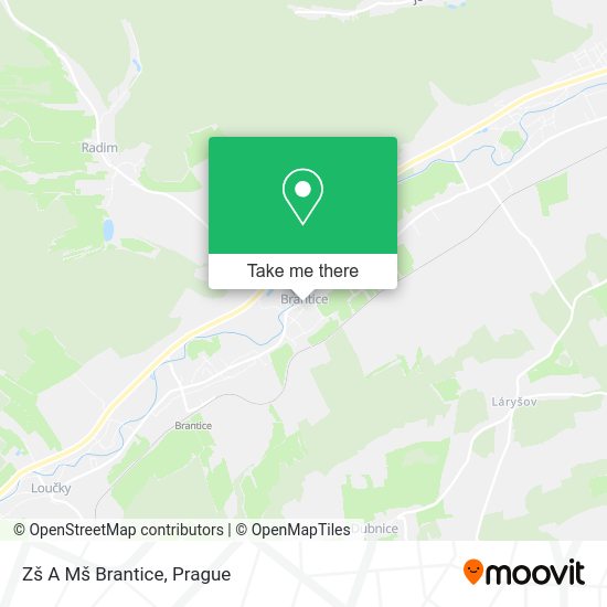 Карта Zš A Mš Brantice