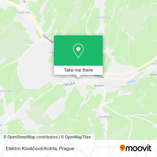 Elektro Kováčová-Kotrla map