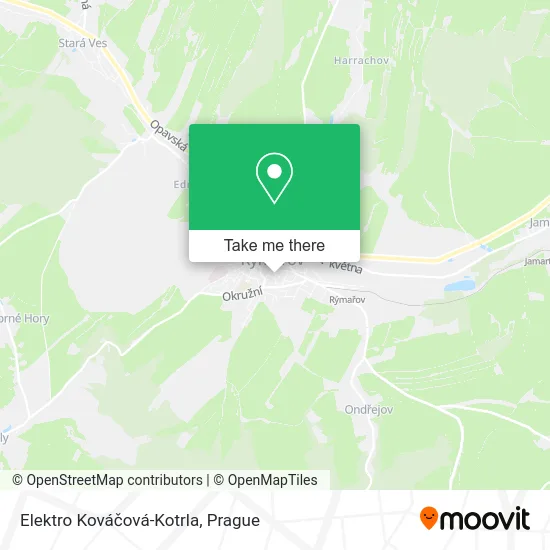 Карта Elektro Kováčová-Kotrla