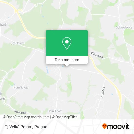 Карта Tj Velká Polom