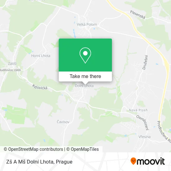 Карта Zš A Mš Dolní Lhota