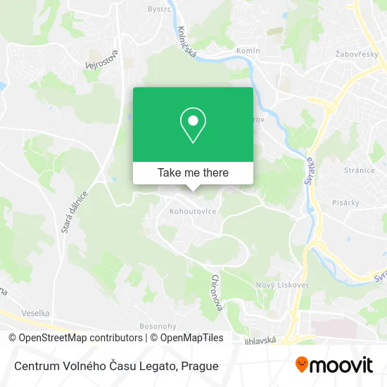 Карта Centrum Volného Času Legato
