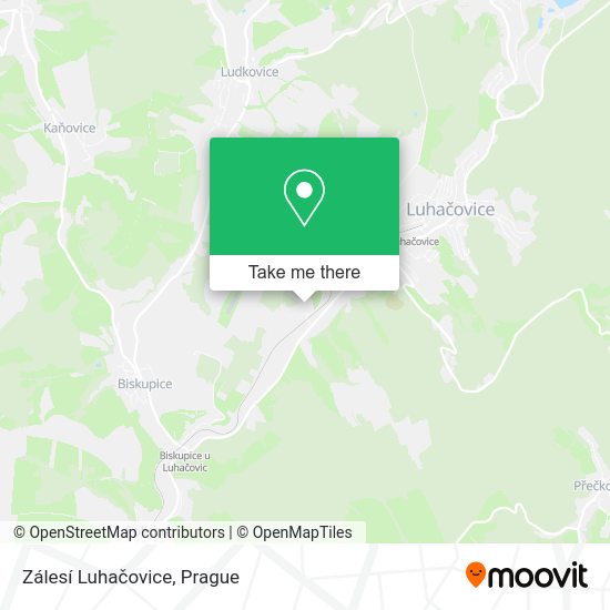 Zálesí Luhačovice map