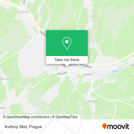 Květiny Sklo map
