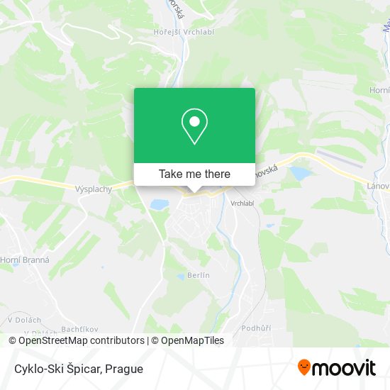 Cyklo-Ski Špicar map