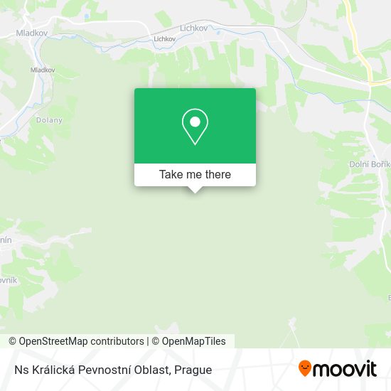 Ns Králická Pevnostní Oblast map