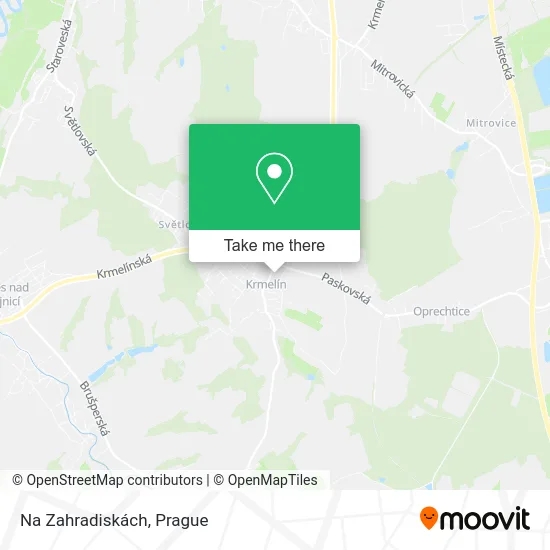 Карта Na Zahradiskách