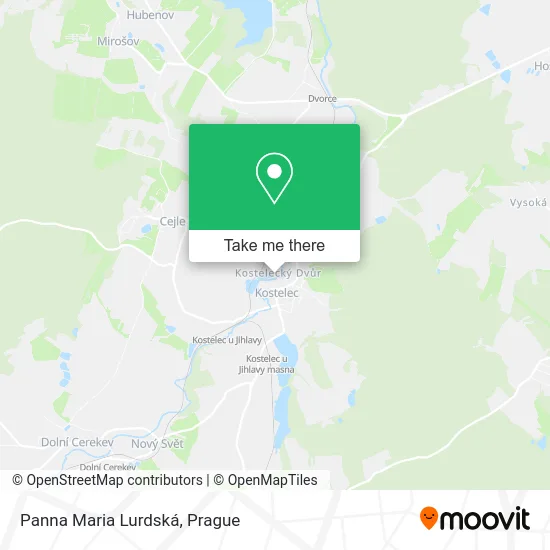 Карта Panna Maria Lurdská