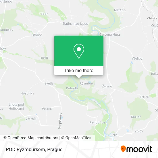 Карта POD Rýzmburkem