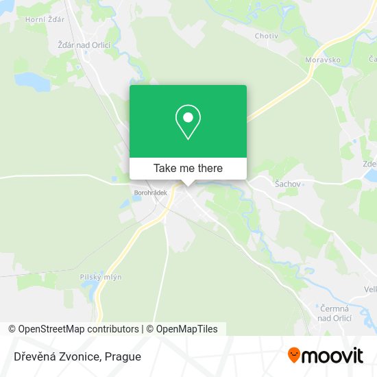 Dřevěná Zvonice map