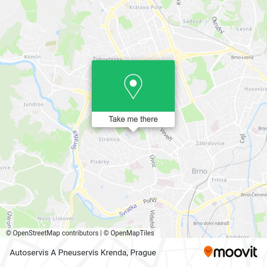 Карта Autoservis A Pneuservis Krenda