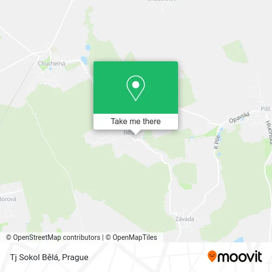 Карта Tj Sokol Bělá