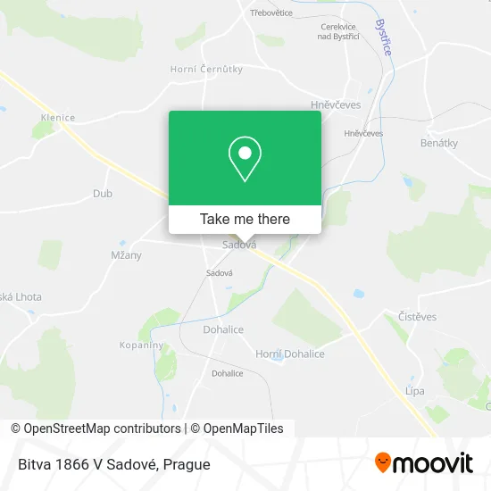 Карта Bitva 1866 V Sadové