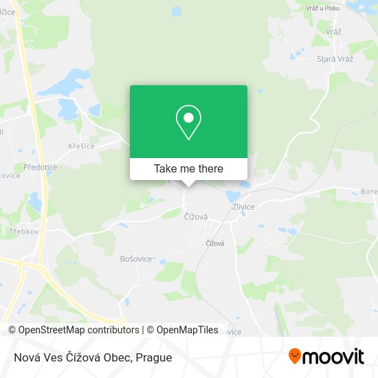 Nová Ves Čížová Obec map