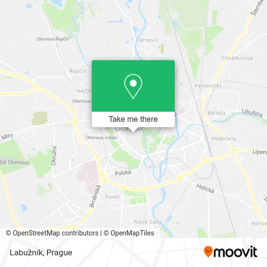 Labužník map