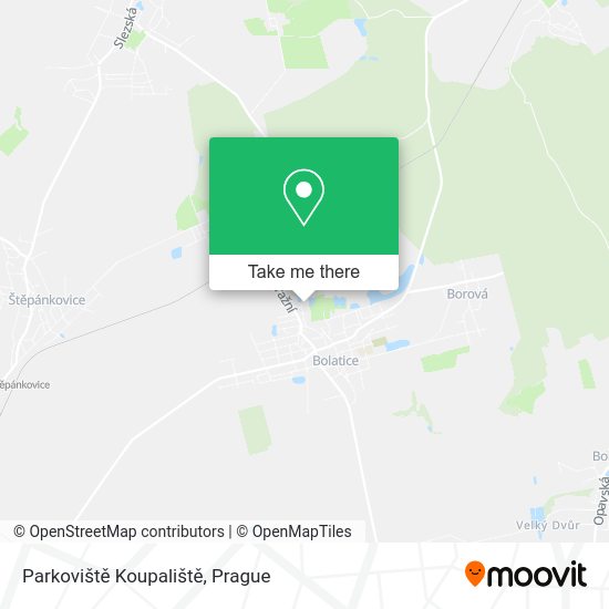 Parkoviště Koupaliště map