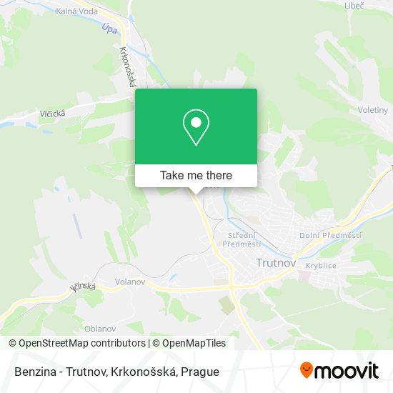 Benzina - Trutnov, Krkonošská map