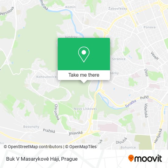 Buk V Masarykově Háji map