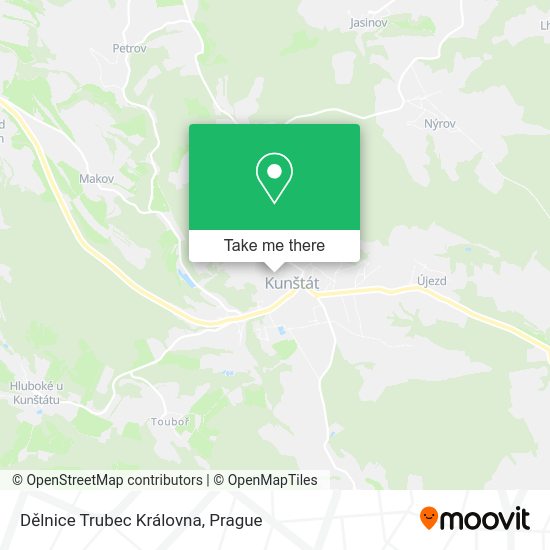 Карта Dělnice Trubec Královna