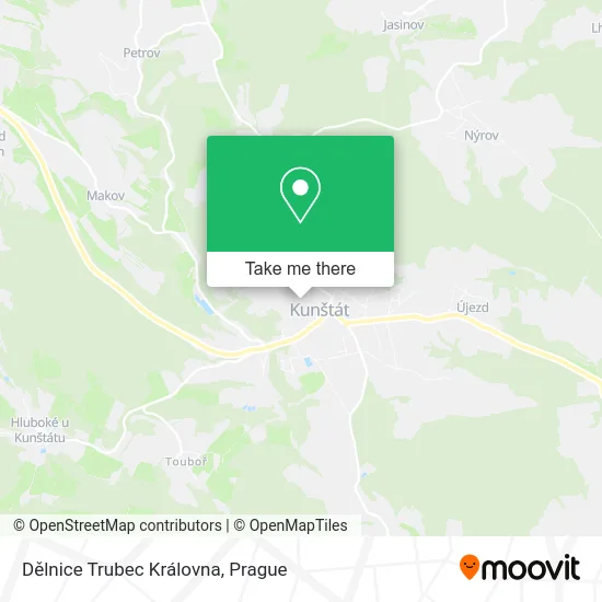 Карта Dělnice Trubec Královna