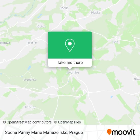 Socha Panny Marie Mariazellské map